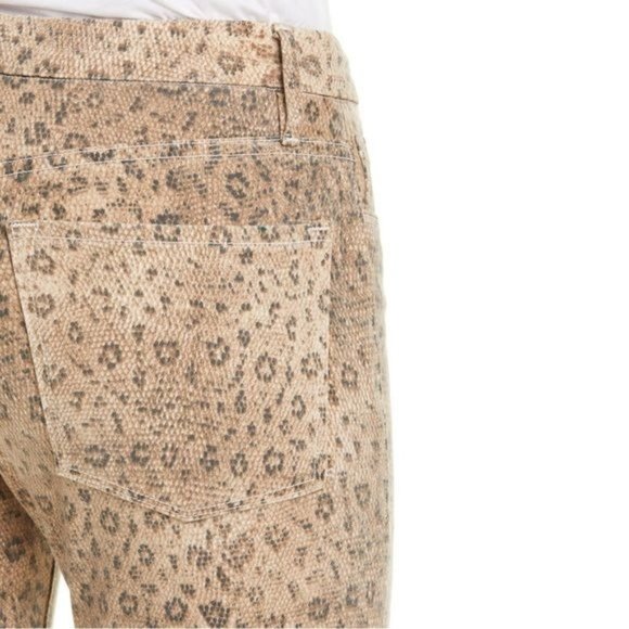 FRAME Le Crop Mini Snake Print Bootcut Jeans Animal Print Mid Rise Size 24 - Picture 7 of 16